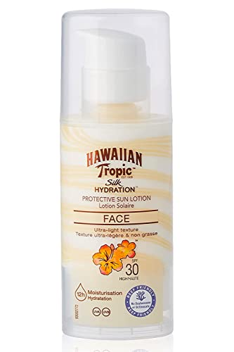Hawaiian Tropic SILK HYDRATION SUN PROTECTION AIR SOFT FACE, Lozione solare viso, SPF30 - 50 ml