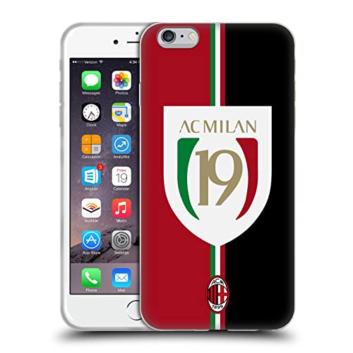 Head Case Designs Licenza Ufficiale AC Milan Campioni di Scudetto 2022 23 Cover in Morbido Gel Compatibile con Apple iPhone 6 Plus iPhone 6s Plus