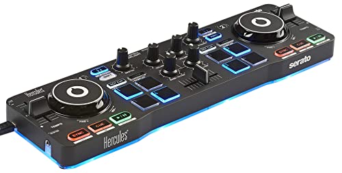 Hercules DJControl Starlight – Portable USB DJ Controller - 2 tracks con 8 pads