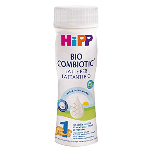 HiPP - Latte 1 Bio Combiotic, Latte Liquido per Lattanti, 6 Flaconi da 200 ml, 1200 ml