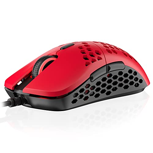 HK Gaming Mira S Mouse da Gioco RGB Ultraleggero - Superficie a Nid...