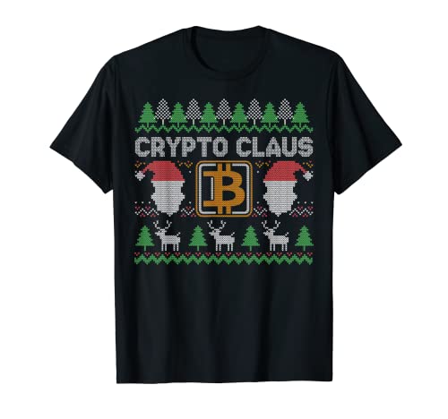 Ho Ho Hodl Crypto Babbo Natale Bitcoin Ugly Maglione Natale Maglietta