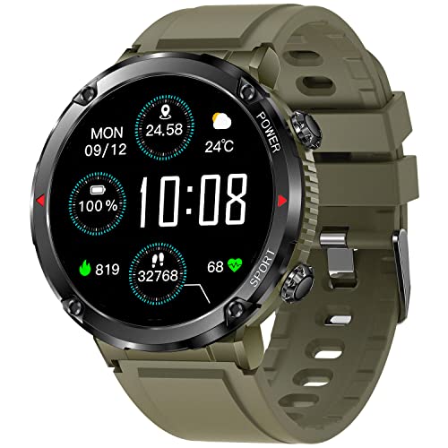 HOFIT Smartwatch Uomo, Orologio contapassi, Orologio Fitness con Touch Screen da 1,6 Pollici HD, Chiamate, Cardiofrequenzimetro e Sonno, Contacalorie, Fitness Tracker Orologio Smart