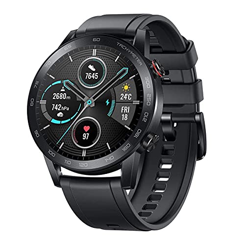Honor MagicWatch 2 Orologio Intelligente 46mm, 1,39  Display AMOLED, 14 Giorni Durata della Batteria, Monitor della frequenza cardiaca SPO2, Chiamata Bluetooth, 5ATM Impermeabile Smart Watch, Nero