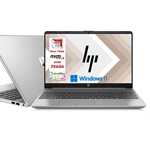 HP 255 G8, Notebook, Pc portatile, Amd 3050 fino a 3,20 GHz, Ram 16 GB Ddr4 , SSHD 756 Gb, Windows 11 Pro, Pronto All uso