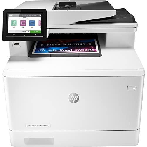 HP Color LaserJet Pro MFP M479fdw W1A80A, Stampante Multifunzione A4, Stampa Fronte e Retro Automatica a colori, 37 ppm, Fax, ADF, Wi-Fi, Ethernet, USB, HP Smart, Bianca