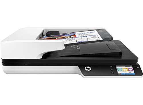 HP Scanjet Pro 4500 FN1  L2749A, Scanner a Doppia Scansione, Wireless, Professionale per Documenti e Immagini, Compatto e Pratico, Bianco