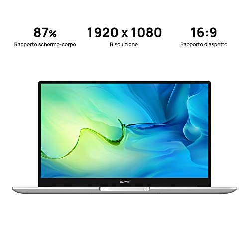 HUAWEI MateBook D15 Laptop, FullView IPS antiriflesso da 15,6 polli...