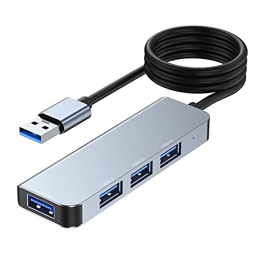 Hub USB 3.0 a 4 Porte, Hub USB Dati Portatile Ultra Sottile Con Cavo Esteso Da 1,2 m, Splitter USB per MacBook, Mac Pro, Mac Mini, IMac, Surface Pro, Laptop, PC, Unità Flash, HDD Mobile