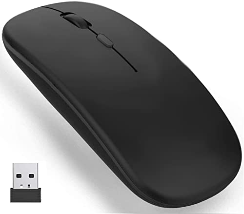iAmotus Mouse Wireless, USB Mouse Bluetooth Senza Fili Ricaricabile a Due modalità (Bluetooth 5.2+2.4G), 1600 DPI Mouse Portatile Ultra Sottile Ergonomico Silenzioso per PC, Laptop, Desktop, Ufficio