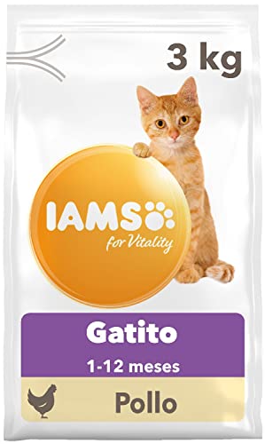 IAMS for Vitality Alimento secco con pollo fresco per gattini (1-12 mesi) - 3 kg