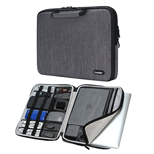iCozzier 13-13.3 pollici borsa per computer portatile Costodia per accessori elettronici for Laptop Ultrabook Notebook Netbook MacBook – Grey