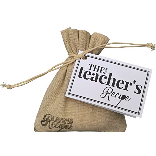 Idea regalo per insegnanti in occasione della fine dell’anno o del semestre. Con scritta in lingua inglese “The Little Teacher’s Recipe”(lingua italiana non garantita)