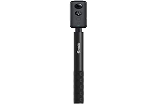 Insta360 Selfie Stick invisibile per INSTA360 GO 2, ONE R, ONE X, ONE X2, EVO, leggero, portatitile, etendibile fino a 1.20 mt, realizzato in alluminio, Nero