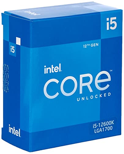 Intel Core i5-12600K Processore desktop di 12a generazione (frequenza base: Tuboboost da 3,7 GHz: 4,9 GHz, 6 core, LGA1700, RAM DDR4 e DDR5 fino a 128 GB) BX8071512600K