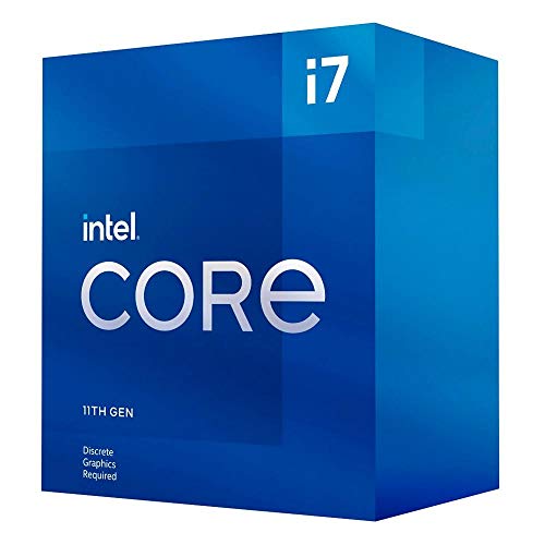 Intel, Core i7-11700F processore desktop di 11esima generazione (frequenza di base: 2,5 GHz. Tuboboost: 4,8 GHz, 8 core, LGA1200) BX8070811700F.