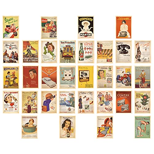 IOSCDH Cartoline, 32 Cartoline retrò, Poster di Film Europei e Ame...