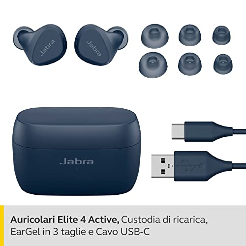 Jabra Elite 4 Active Auricolari Bluetooth In-Ear, Wireless, Secure ...