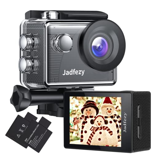 Jadfezy Action Camera 1080P 30fps, Fotocamera Subacquea impermeabil...