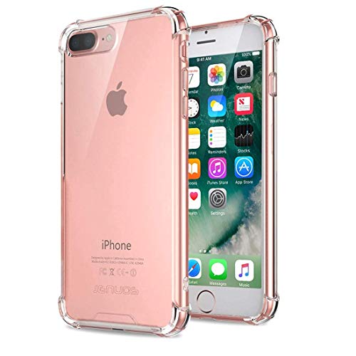 Jenuos Cover iPhone 7 Plus iPhone 8 Plus, Custodia Antiurto Paraurti Silicone Trasparente Cover TPU per iPhone 7 Plus And iPhone 8 Plus 5.5  - Trasparente (7P-TPU-CL)