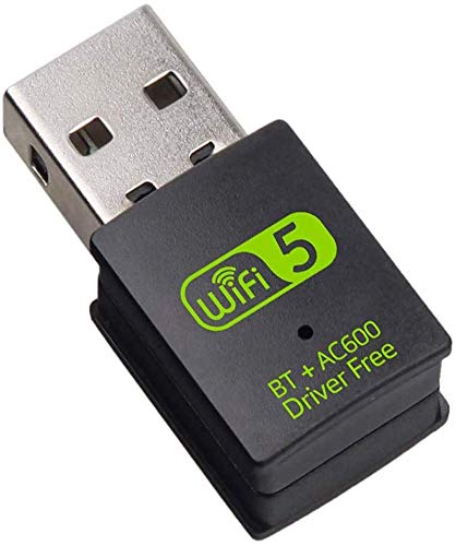 JILM USB Wifi Dongle, USB Wifi Bluetooth Adapter 600 Mbps Dual Band 2.4   5GHz Mini Wireless Network Adapter Ricevitore WIFI per PC   Laptop Desktop Win10   8   8.1   7