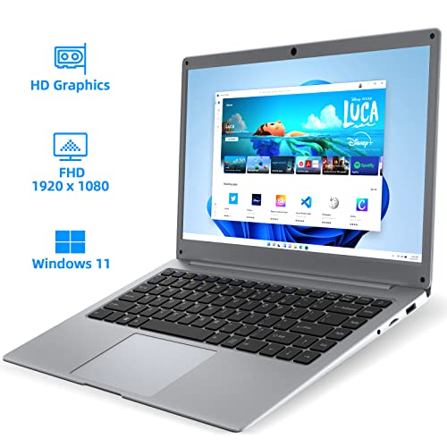 jumper Notebook 14 Pollici, PC Portatile RAM 12GB, SSD 256GB, Compu...
