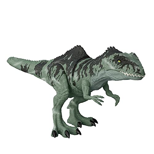 Jurassic World - Dominion GIGANTOSAURO Attacco Letale con fauci mobili, ruggito e movimenti, malvagio dinosauro carnivoro , Giocattolo e regalo per Bambini 4+ Anni, GYW86
