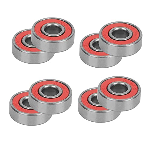 KAIAIWLUO Cuscinetti per Skateboard,8 PCS 608RS ABEC-9 Cuscinetti per Pattini Cuscinetti per Skateboard in Metallo Cuscinetti del Pattino per Skateboard Scooter Fidget Spinner Progetto di Stampa 3D