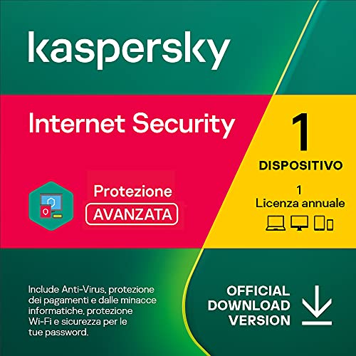 Kaspersky Internet Security 2022 | 1 Dispositivo | 1 Anno | PC   Mac   Android | Codice d attivazione via email