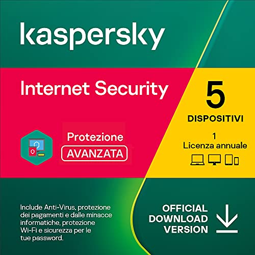 Kaspersky Internet Security 2022 | 5 Dispositivi | 1 Anno | PC   Mac   Android | Codice d attivazione via email