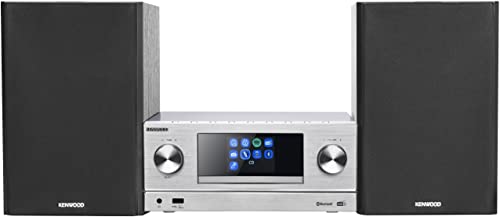 Kenwood M-9000S-S Micro Sistema Hi-Fi con CD, Dab +, Radio Internet, Spotify, FM, Bluetooth, USB e grande schermo a colori TFT