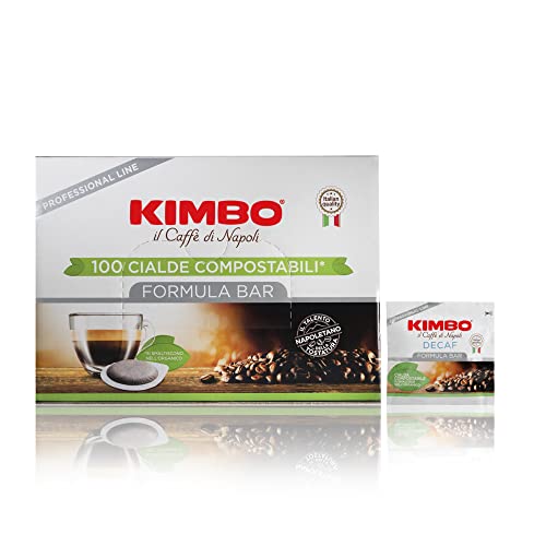 Kimbo Cialde Compostabili ESE Decaffeinato - Confezione da 100 Cialde