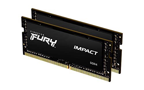 Kingston FURY Impact 64GB (2x32GB) 3200MHz DDR4 CL20 Memoria Laptop Kit da 2, KF432S20IBK2 64
