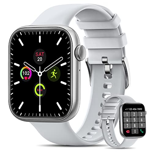 KIQULOV 2022 Smartwatch Uomo con Chiamata Bluetooth, 1.8  Orologio Smartwatch Donna con Assistente Vocale, 120 Modalità Sportive, Monitoraggio di Frequenza Cardiaca e Sonno, Smartwatch per Android iOS