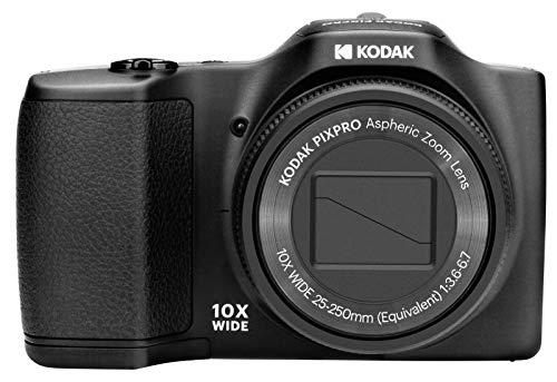 Kodak Pixpro FZ102-BK Fotocamera digitale 16.44 megapixel, zoom Ottico 10X. Batteria al Litio. Colore Nera