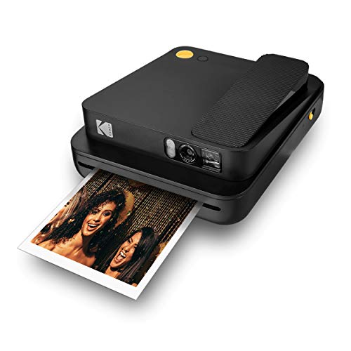KODAK Smile Classic Camera Istantanea Digitale, Foto 16MP, Bluetooth, 35 Stampe Carica, con Confezione Carta 3.5x4.25 inch, ZINK e Cornici Adesive, Nero