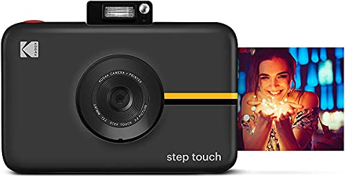 KODAK Step Touch | Fotocamera digitale 13 MP a stampa istantanea, touchscreen LCD da 3,5 , video HD 1080p, zoom ottico 10x, specchio selfie, suite editing, tecnologie Bluetooth e ZINK Zero Ink | Nero