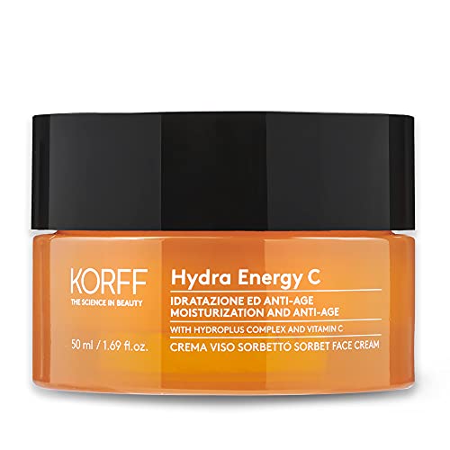 Korff Hydra Energy C, Crema Viso con Hydroplus Complex, Formula Idratante con Acido Ialuronico per Pelle Normali e Miste, 50ml
