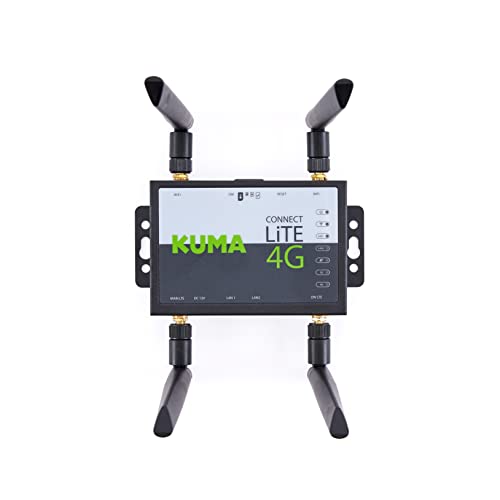 KUMA Connect Lite - Router 4G Portatile Sbloccato con SIM ripetitore WiFi - Hotspot Wi-Fi con Antenna di Segnale LTE ad Alta Potenza per casa Giardino Ufficio Viaggi - Sistema Wi Fi Portatile