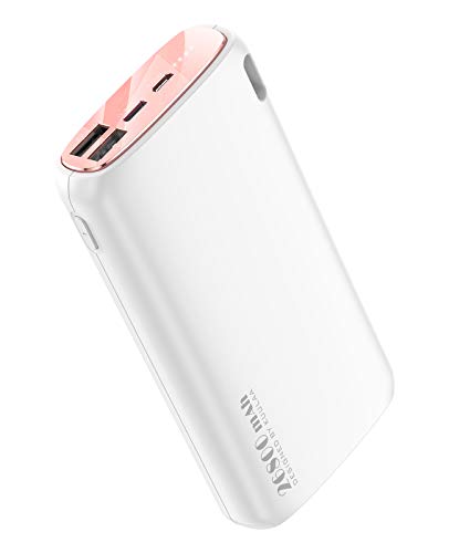 Kuulaa Power Bank 26800mAh Caricabatterie portatile a ricarica rapida con capacità enorme per iPhone 11 12 13 Pro Max XS XR X, Batteria Esterna per Samsung AirPods iPad Xiaomi HUAWEI ECC (bianca)