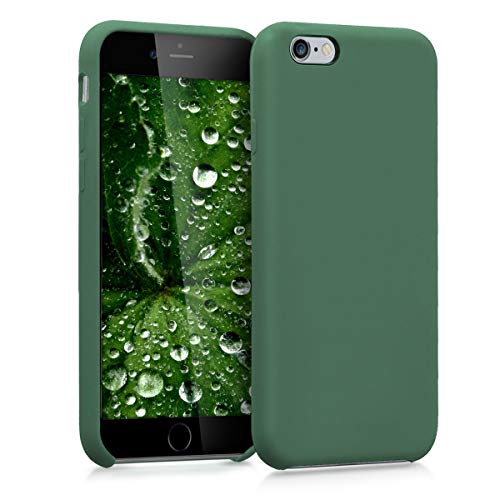 kwmobile Custodia Compatibile con Apple iPhone 6   6S - Cover in Silicone TPU - Back Case per Smartphone - Protezione Gommata Verde Scuro