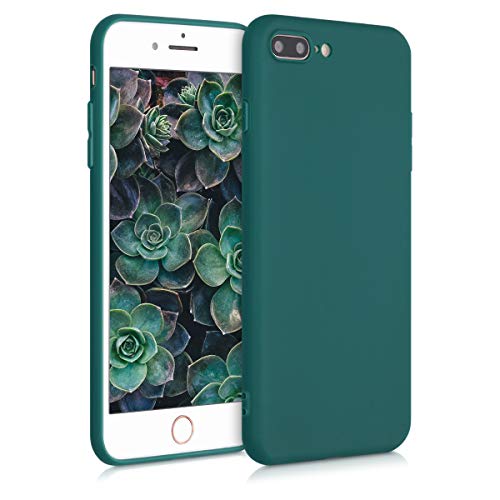 kwmobile Custodia Compatibile con Apple iPhone 7 Plus   8 Plus - Cover in Silicone TPU - Back Case per Smartphone - Protezione Gommata Verde Bottiglia
