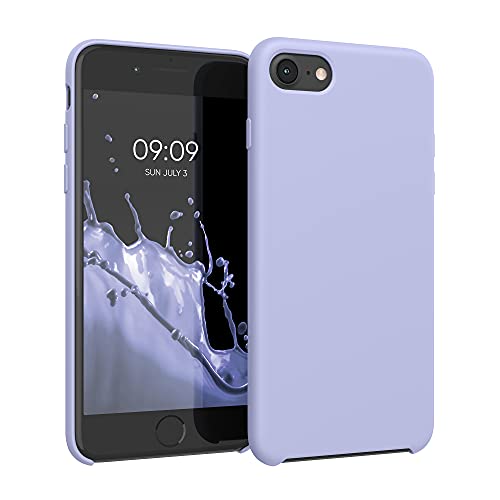 kwmobile Custodia Compatibile con Apple iPhone SE (2022)   SE (2020)   8 7 - Cover in Silicone TPU - Back Case per Smartphone - Protezione Gommata Lavanda Pastello