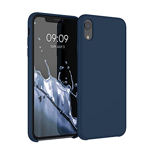 kwmobile Custodia Compatibile con Apple iPhone XR - Cover in Silicone TPU - Back Case per Smartphone - Protezione Gommata Blu Marino