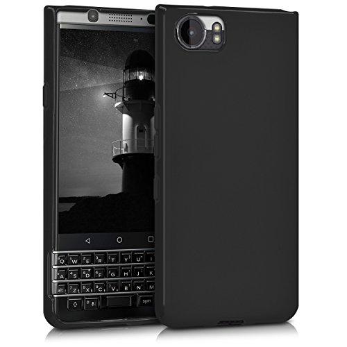 kwmobile Custodia Compatibile con Blackberry KEYone (Key1) - Cover in Silicone TPU - Back Case per Smartphone - Protezione Gommata Nero Matt