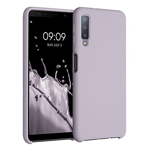 kwmobile Custodia Compatibile con Samsung Galaxy A7 (2018) - Cover in Silicone TPU - Back Case per Smartphone - Protezione Gommata Nuvola Viola