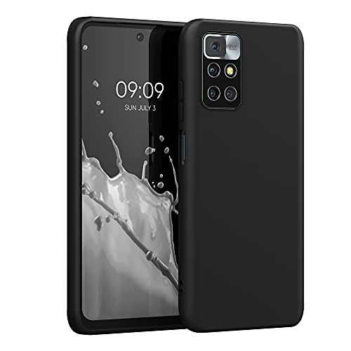 kwmobile Custodia Compatibile con Xiaomi Redmi 10 (2021 2022) - Cover in Silicone TPU - Back Case per Smartphone - Protezione Gommata Nero Matt
