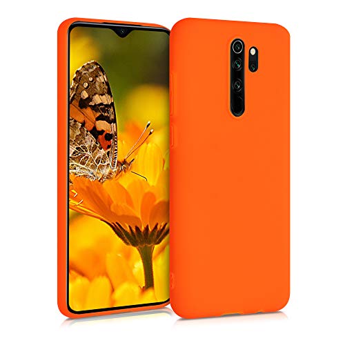 kwmobile Custodia Compatibile con Xiaomi Redmi Note 8 PRO - Cover in Silicone TPU - Back Case per Smartphone - Protezione Gommata Arancione Fluorescente