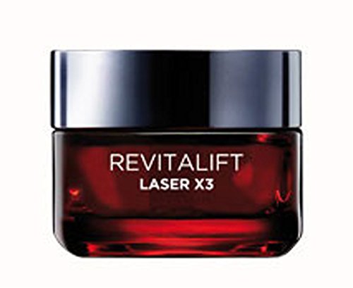 L Oréal Paris Crema Viso Giorno Revitalift Laser X3, Azione AntiRughe Anti-Età con Acido Ialuronico e Pro-Xylane, 50 ml, Confezione da 1