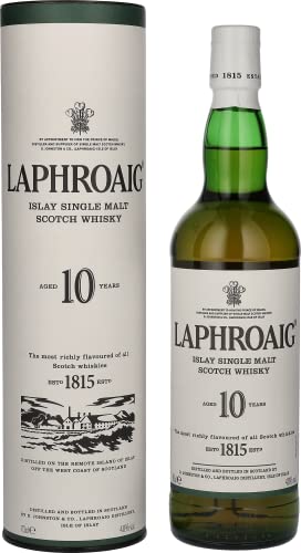 Laphroaig Islay Single Malt Scotch Whisky, 10 Anni, 70cl